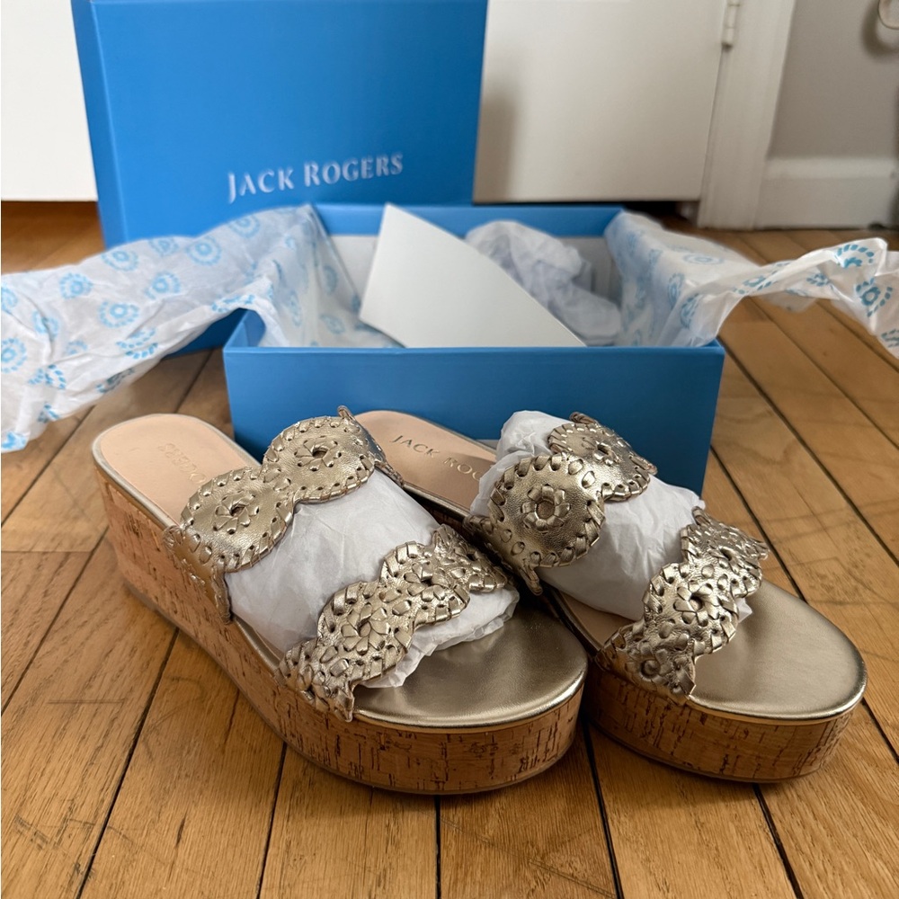 Jack Rogers | Laurin Leather Mid Wedge